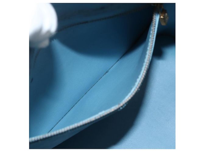 LOUIS VUITTON Bolso de Mano Monogram Vernis Houston Azul Bebé M91005 LV Auth ka476 Azul claro - vista 21