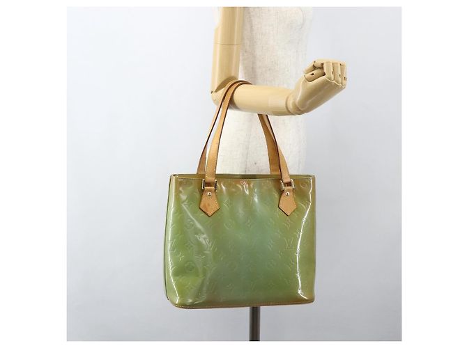 LOUIS VUITTON Bolso de Mano Monogram Vernis Houston Azul Bebé M91005 LV Auth ka476 Azul claro - vista 23