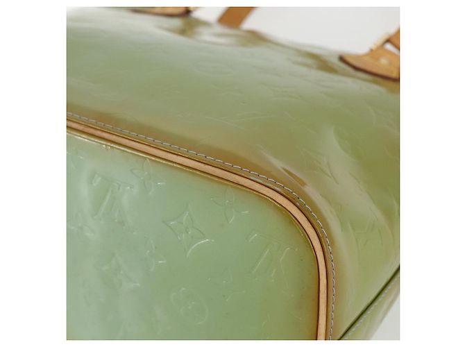 LOUIS VUITTON Bolso de Mano Monogram Vernis Houston Azul Bebé M91005 LV Auth ka476 Azul claro - vista 9