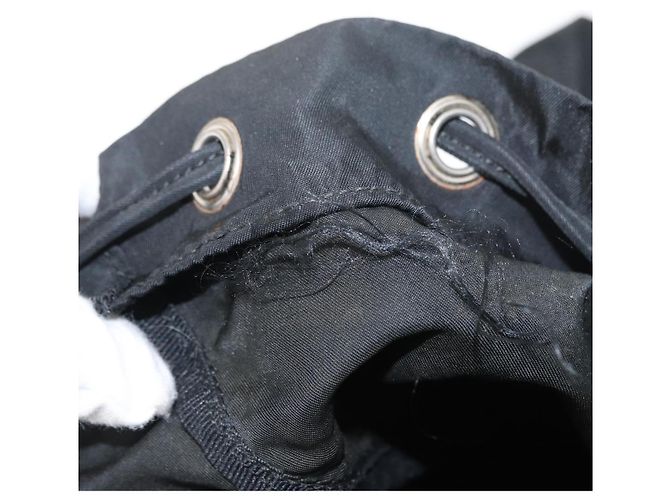 Mochila PRADA de nylon negra plateada auténtica bs31366 Negro Plata - vista 11