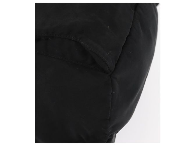 Mochila PRADA de nylon negra plateada auténtica bs31366 Negro Plata - vista 16
