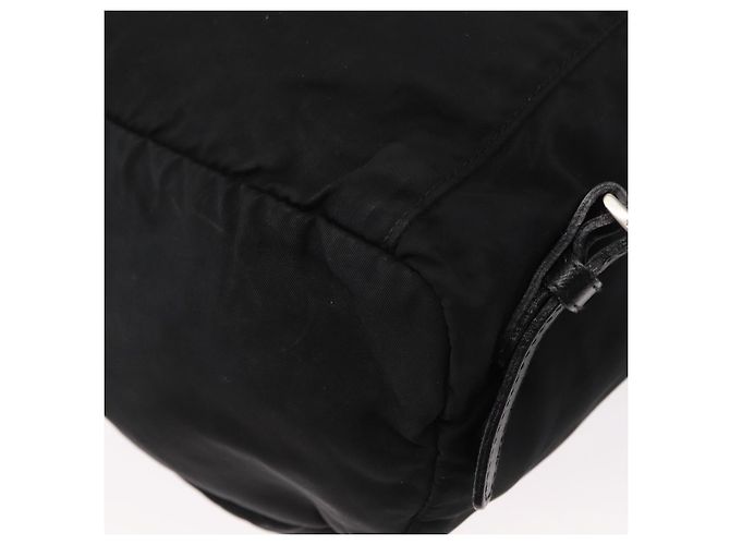 Mochila PRADA de nylon negra plateada auténtica bs31366 Negro Plata - vista 19