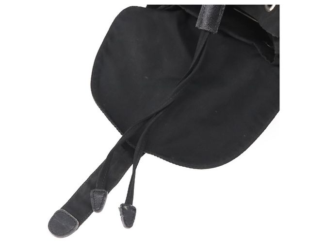 Mochila PRADA de nylon negra plateada auténtica bs31366 Negro Plata - vista 21
