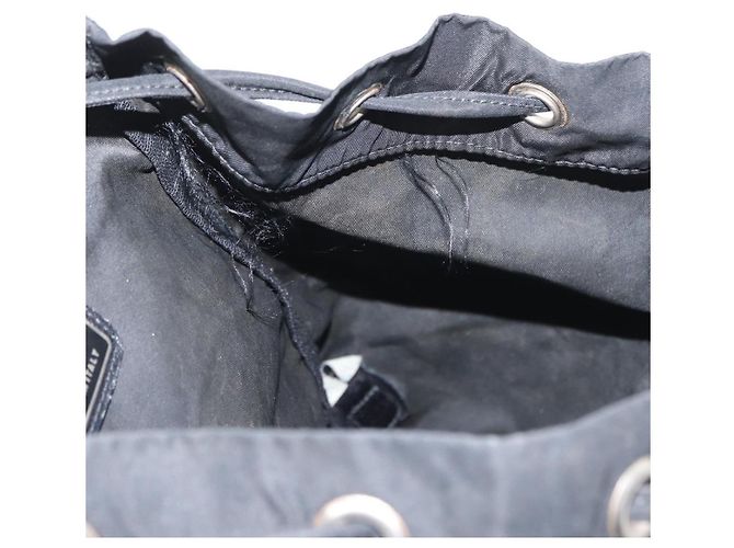 Mochila PRADA de nylon negra plateada auténtica bs31366 Negro Plata - vista 23