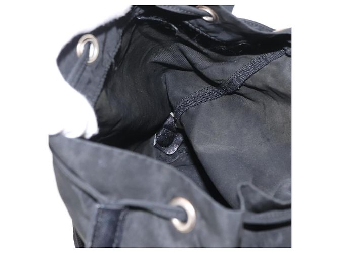 Mochila PRADA de nylon negra plateada auténtica bs31366 Negro Plata - vista 24