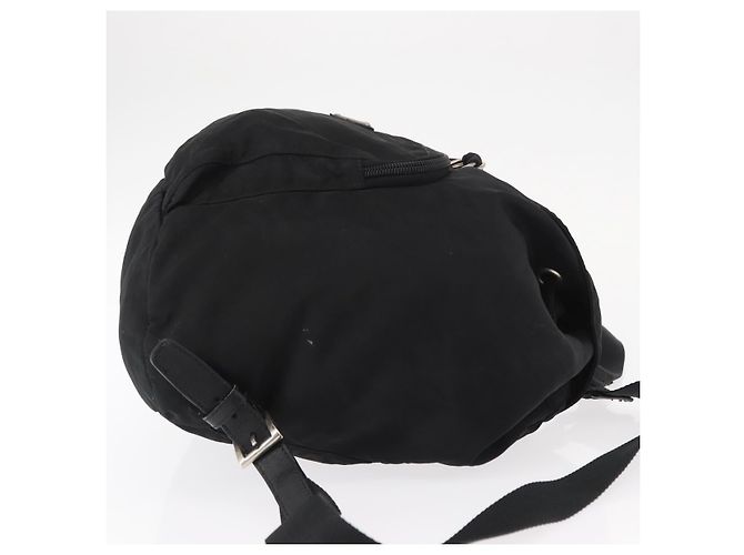 Mochila PRADA de nylon negra plateada auténtica bs31366 Negro Plata - vista 3