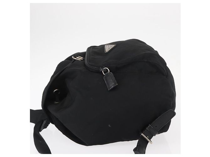 Mochila PRADA de nylon negra plateada auténtica bs31366 Negro Plata - vista 4