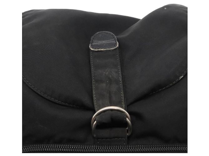 Mochila PRADA de nylon negra plateada auténtica bs31366 Negro Plata - vista 9
