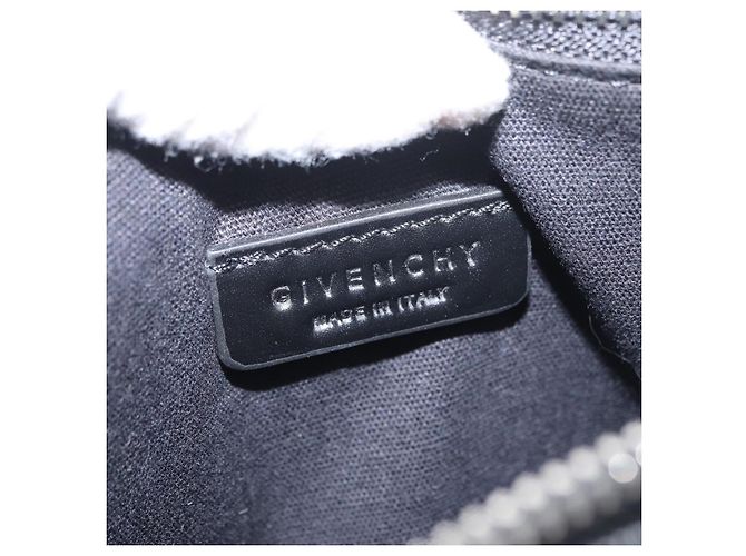 Borsa Clutch GIVENCHY in pelle nera argento Auth BA8441 Nero - vista 11