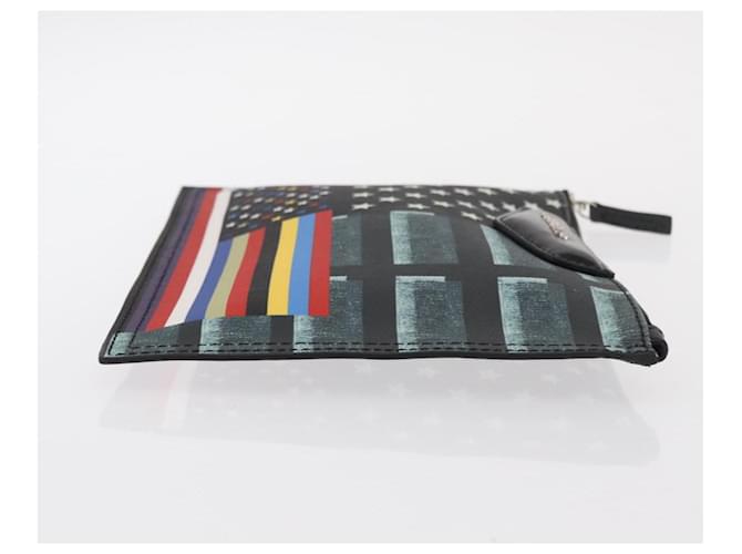 Borsa Clutch GIVENCHY in pelle nera argento Auth BA8441 Nero - vista 3