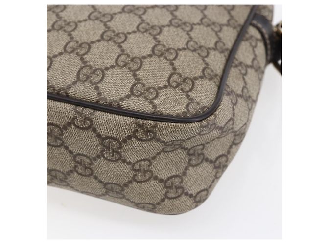 Gucci Borsa a Spalla GG Supreme PVC Beige Oro 233268 Auth 153011 D'oro - vista 16