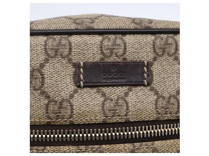Gucci Borsa a Spalla GG Supreme PVC Beige Oro 233268 Auth 153011 D'oro - vista 18