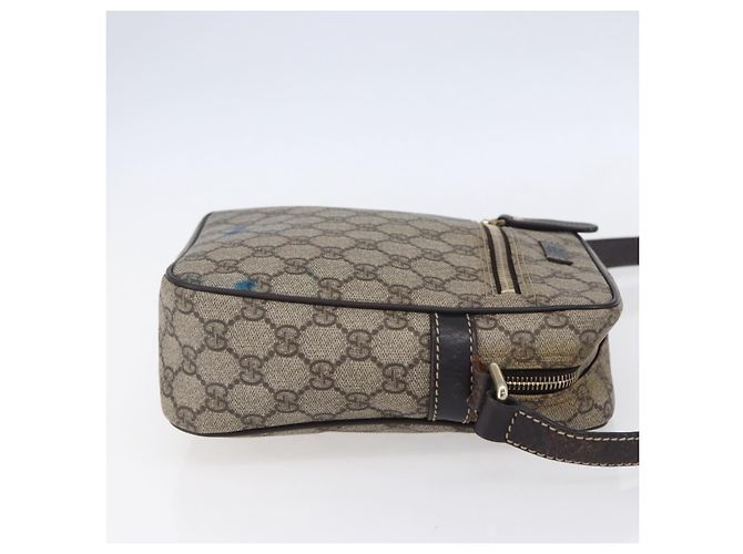 Gucci Borsa a Spalla GG Supreme PVC Beige Oro 233268 Auth 153011 D'oro - vista 4