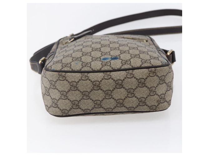 Gucci Borsa a Spalla GG Supreme PVC Beige Oro 233268 Auth 153011 D'oro - vista 5