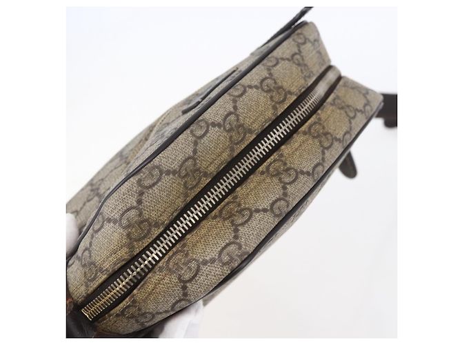 Gucci Borsa a Spalla GG Supreme PVC Beige Oro 233268 Auth 153011 D'oro - vista 6