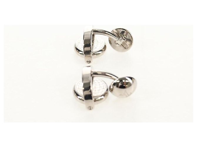 LOUIS VUITTON Set di Bracciali Damier Ebene Argento LV Auth BA8383V - Ansicht 24