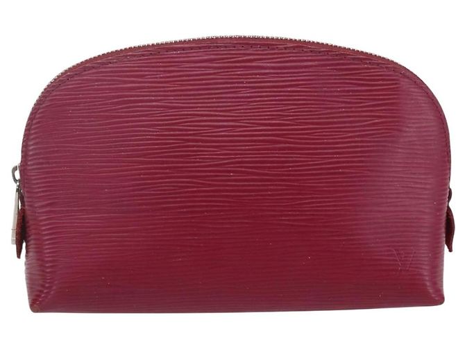 LOUIS VUITTON Pochette Cosmetica Epi PM Pouch Rosso Granato LV Auth BA8368 Bordò - vista 13