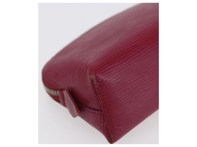 LOUIS VUITTON Pochette Cosmetica Epi PM Pouch Rosso Granato LV Auth BA8368 Bordò - vista 16