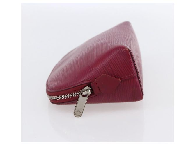LOUIS VUITTON Pochette Cosmetica Epi PM Pouch Rosso Granato LV Auth BA8368 Bordò - vista 3