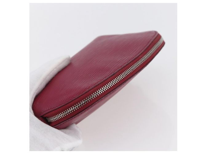 LOUIS VUITTON Pochette Cosmetica Epi PM Pouch Rosso Granato LV Auth BA8368 Bordò - vista 5