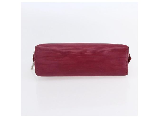 LOUIS VUITTON Pochette Cosmetica Epi PM Pouch Rosso Granato LV Auth BA8368 Bordò - vista 6