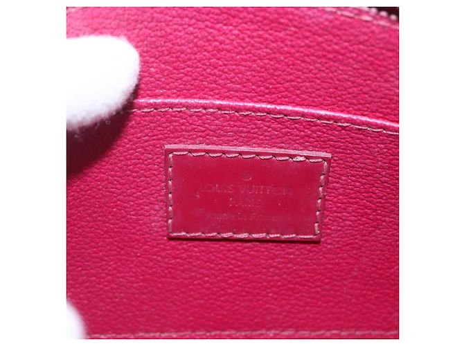 LOUIS VUITTON Pochette Cosmetica Epi PM Pouch Rosso Granato LV Auth BA8368 Bordò - vista 9