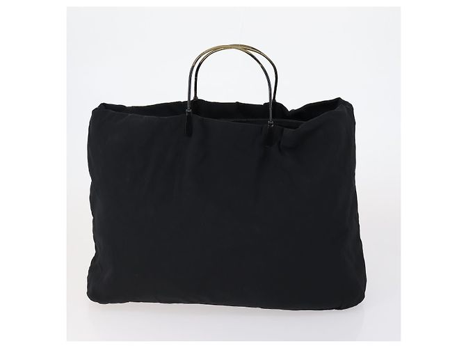 PRADA Borsa a Mano Nylon 3 Pezzi Nero Verde Rosa Auth bs30847 - vista 2