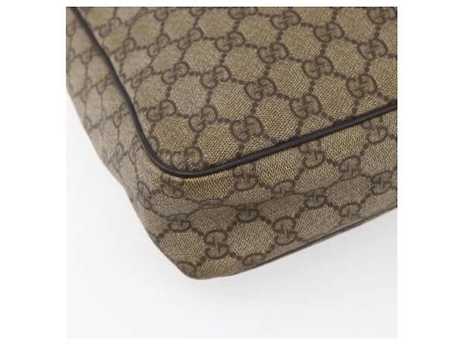 Gucci Borsa a Spalla GG Supreme PVC Marrone Oro 201448 Auth ka392 D'oro - vista 15