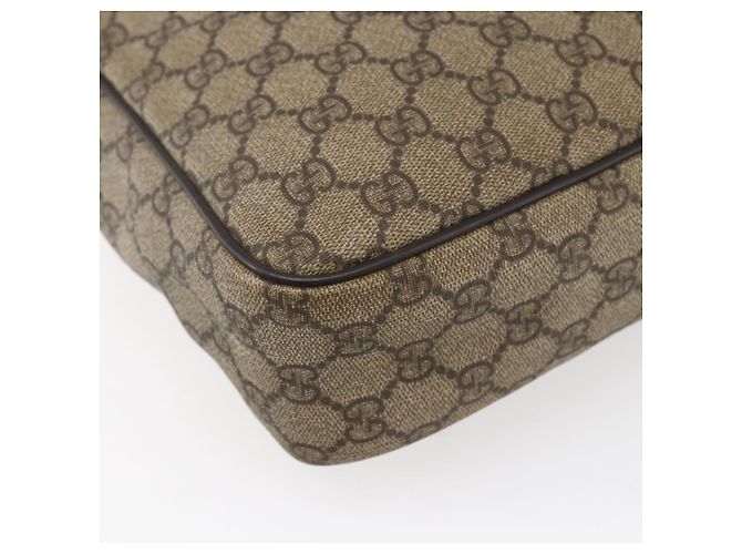 Gucci Borsa a Spalla GG Supreme PVC Marrone Oro 201448 Auth ka392 D'oro - vista 17