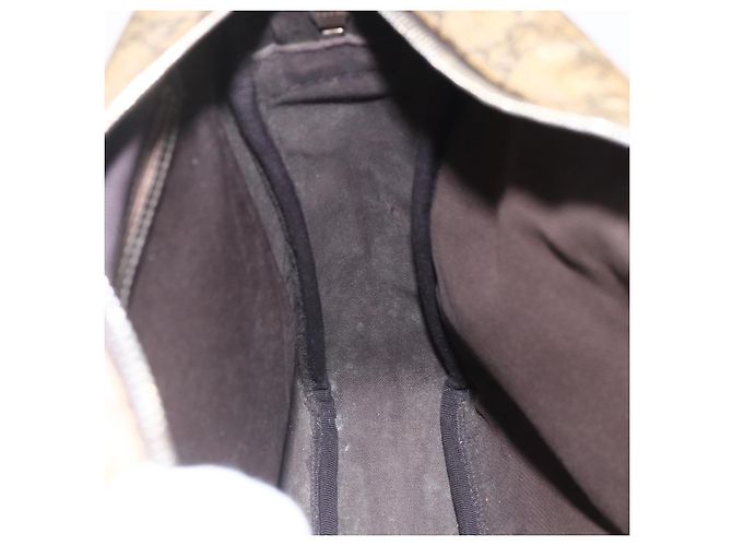 Gucci Borsa a Spalla GG Supreme PVC Marrone Oro 201448 Auth ka392 D'oro - vista 21