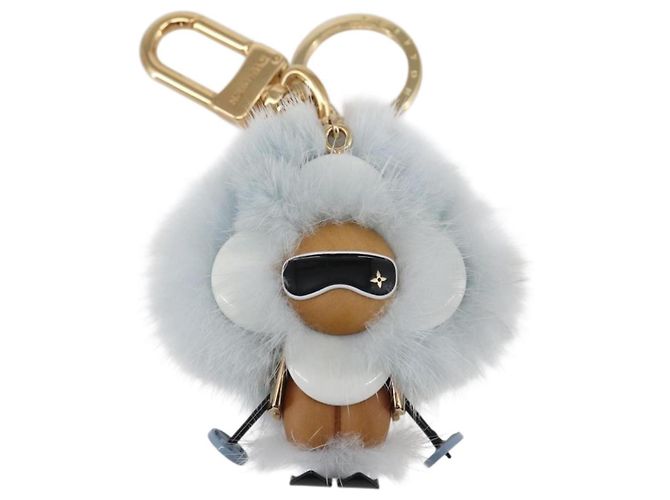 LOUIS VUITTON Portachiavi Vivienne Natale Ski Charm Blu M67395 Auth 154111SM Blu chiaro - vista 13