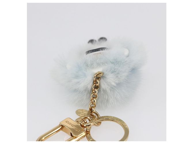 LOUIS VUITTON Portachiavi Vivienne Natale Ski Charm Blu M67395 Auth 154111SM Blu chiaro - vista 5