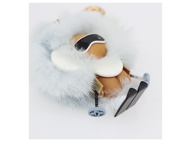 LOUIS VUITTON Portachiavi Vivienne Natale Ski Charm Blu M67395 Auth 154111SM Blu chiaro - vista 8