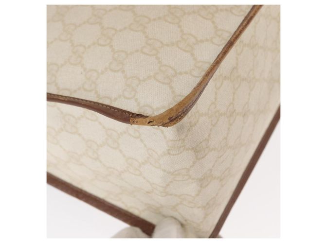 Gucci Borsa GG Supreme in PVC crema e oro 190259 Auth ka255 D'oro Crudo - vista 15