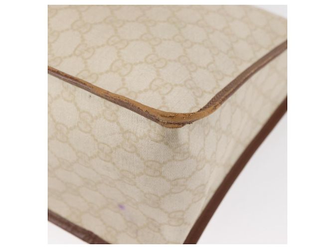 Gucci Borsa GG Supreme in PVC crema e oro 190259 Auth ka255 D'oro Crudo - vista 16