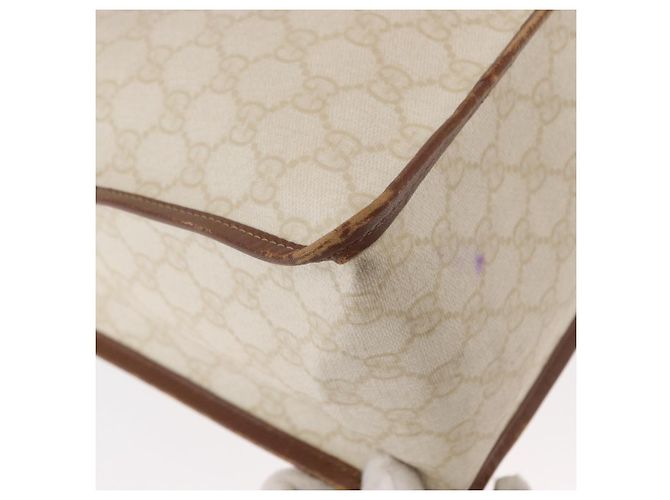 Gucci Borsa GG Supreme in PVC crema e oro 190259 Auth ka255 D'oro Crudo - vista 17