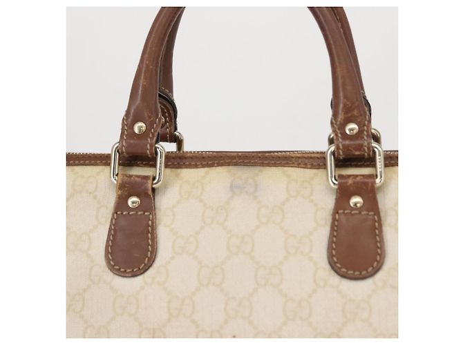 Gucci Borsa GG Supreme in PVC crema e oro 190259 Auth ka255 D'oro Crudo - vista 3