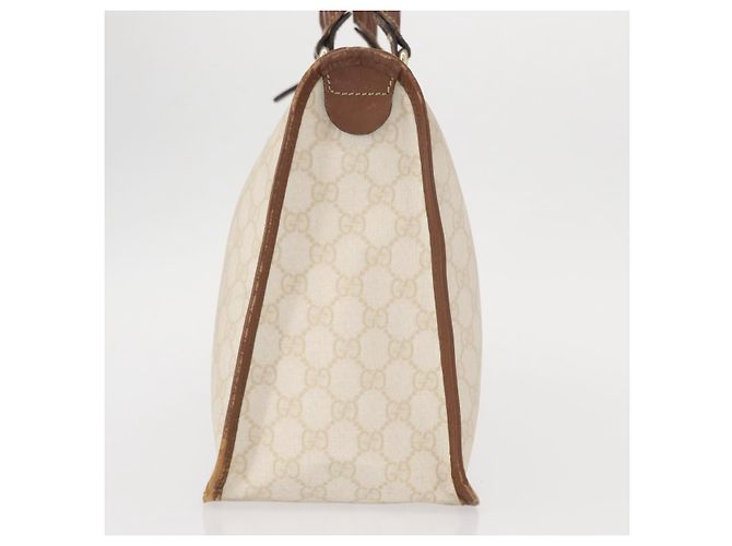 Gucci Borsa GG Supreme in PVC crema e oro 190259 Auth ka255 D'oro Crudo - vista 4