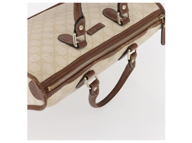 Gucci Borsa GG Supreme in PVC crema e oro 190259 Auth ka255 D'oro Crudo - vista 7