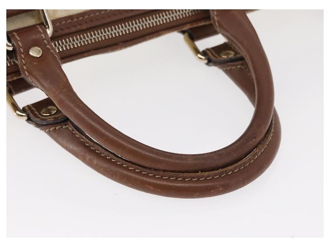 Gucci Borsa GG Supreme in PVC crema e oro 190259 Auth ka255 D'oro Crudo - vista 9