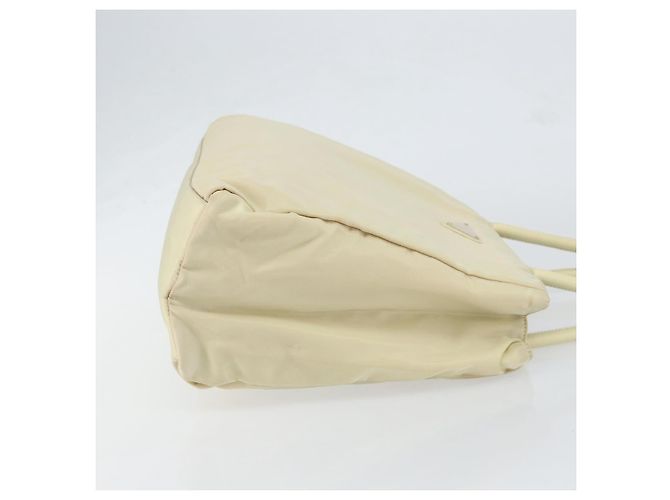 Borsa Tote PRADA in nylon avorio argento Auth ar13818 Crudo - vista 3