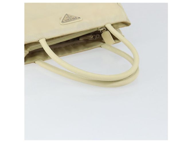 Borsa Tote PRADA in nylon avorio argento Auth ar13818 Crudo - vista 7