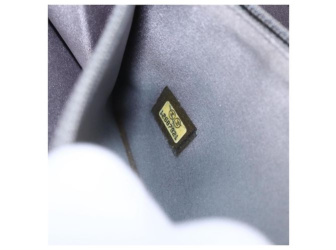 CHANEL Langer Geldbeutel Leder Silber CC Auth 153323 - Ansicht 12