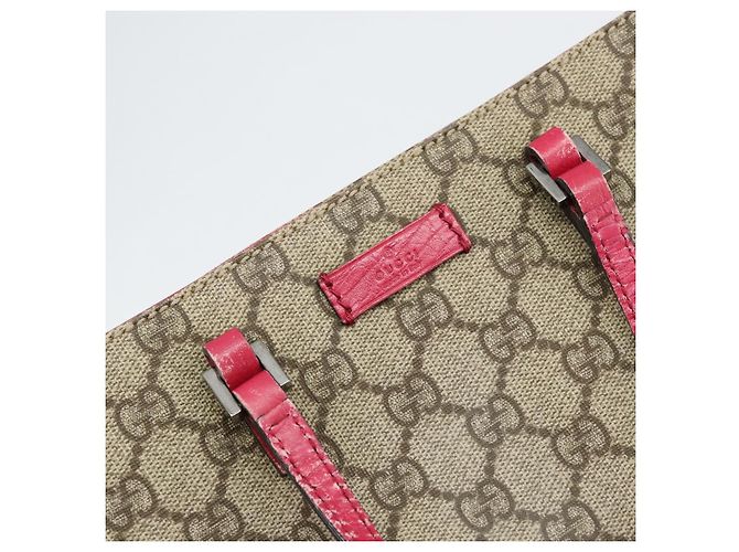 Gucci Borsa a mano GG Supreme in PVC beige 117551 Auth yk19795 - vista 10