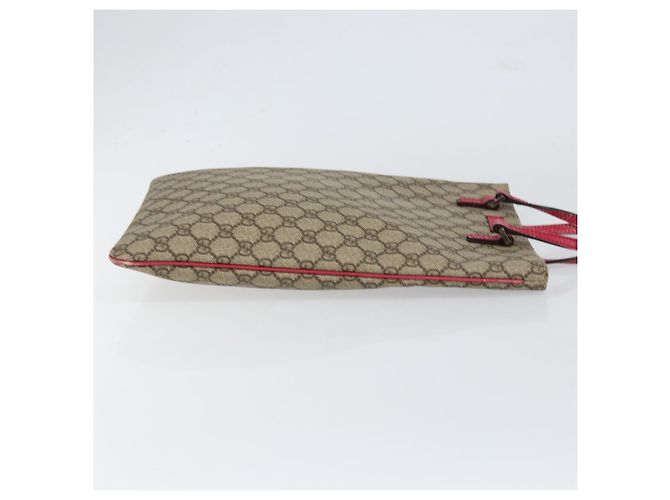 Gucci Borsa a mano GG Supreme in PVC beige 117551 Auth yk19795 - vista 3
