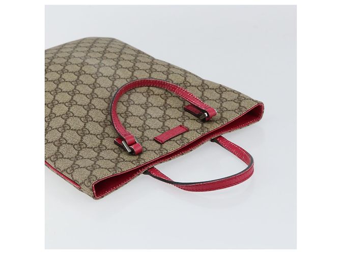 Gucci Borsa a mano GG Supreme in PVC beige 117551 Auth yk19795 - vista 6
