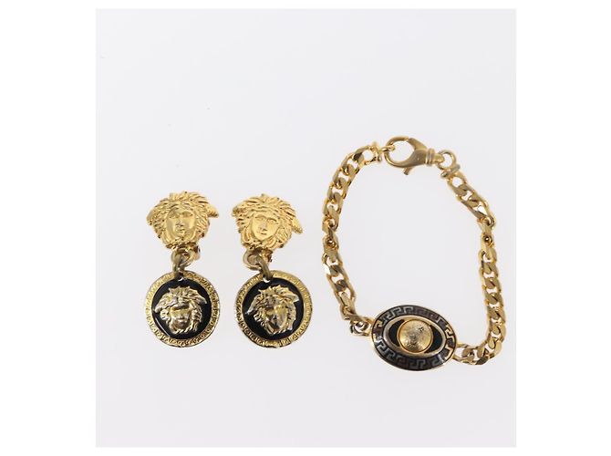 Collana VERSACE metallo 4 pezzi Oro Argento Auth bs30846 D'oro - vista 2