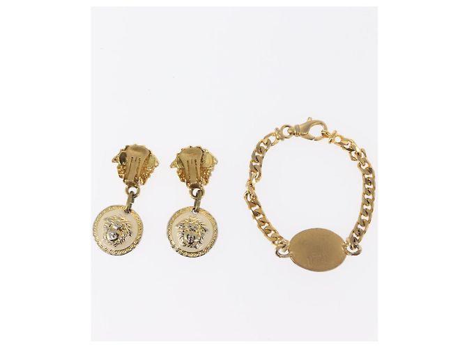 Collana VERSACE metallo 4 pezzi Oro Argento Auth bs30846 D'oro - vista 3