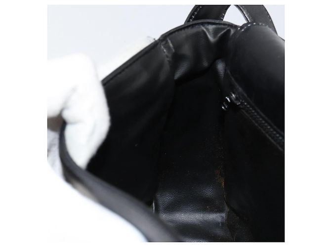 Bolso de Hombro CÉLINE Carroza de Cuero Negro y Dorado Auth ka264 - vista 21