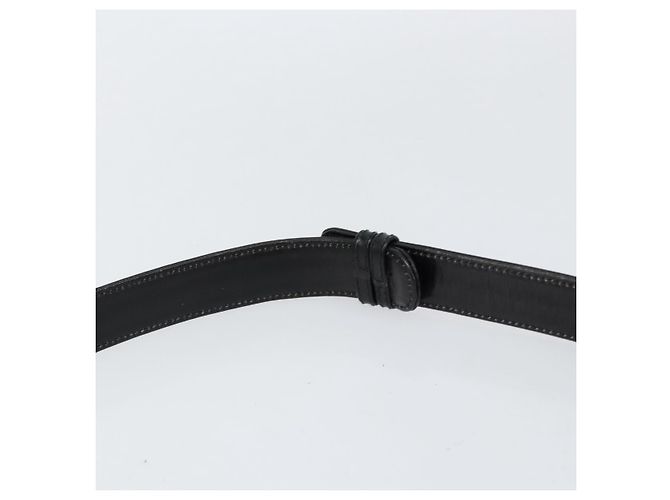 Bolso de Hombro CÉLINE Carroza de Cuero Negro y Dorado Auth ka264 - vista 8